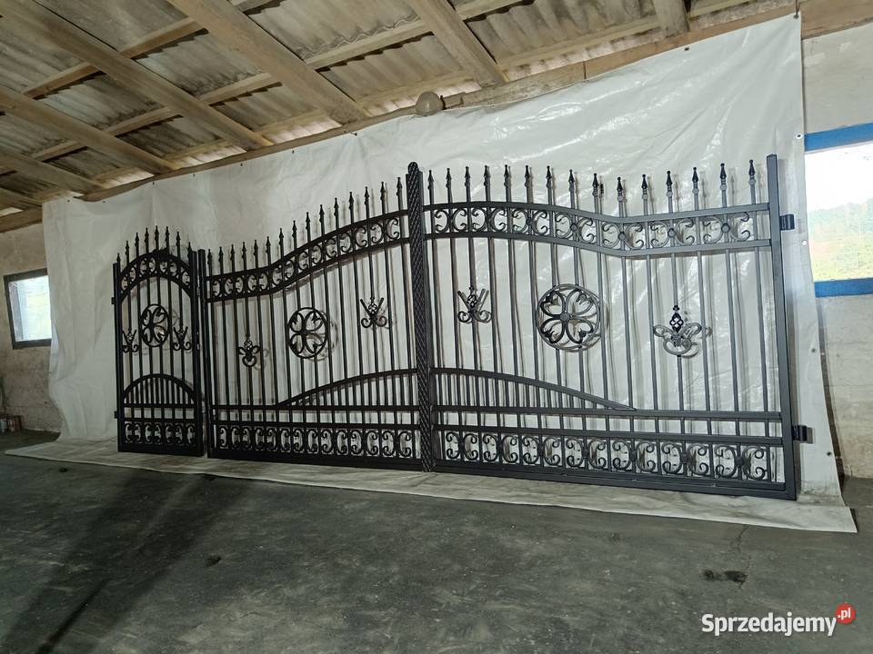 Brama Wjazdowa Dwuskrzydłowa Kuta Pręt Pełny Bramy