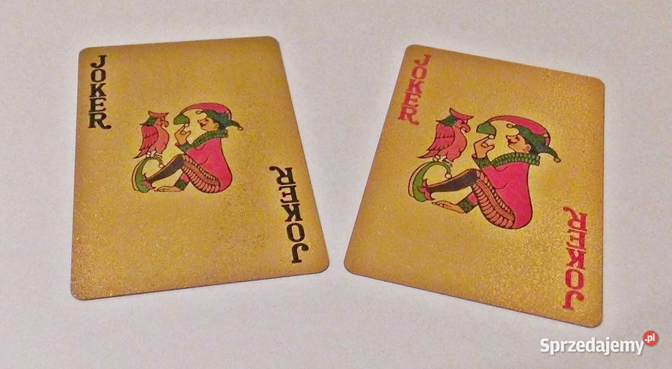 Kolekcjonerska talia kart 52 2 w kolorze złotym Pozostałe Warszawa