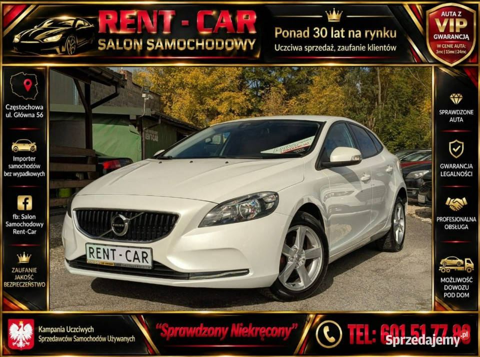 Volvo V40 20D2120OpłaconyBezwypadkowy śląskie Częstochowa