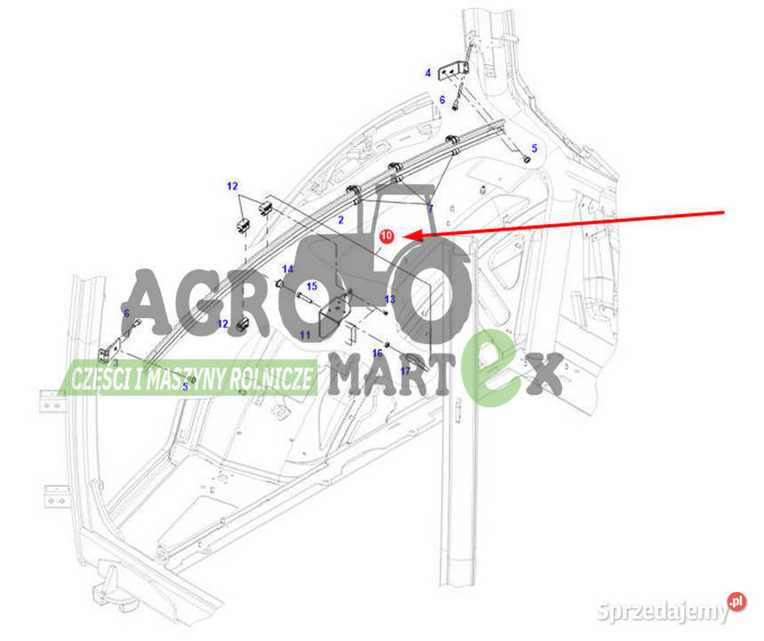 G931812100140 UCHWYT AGCO Wichrów