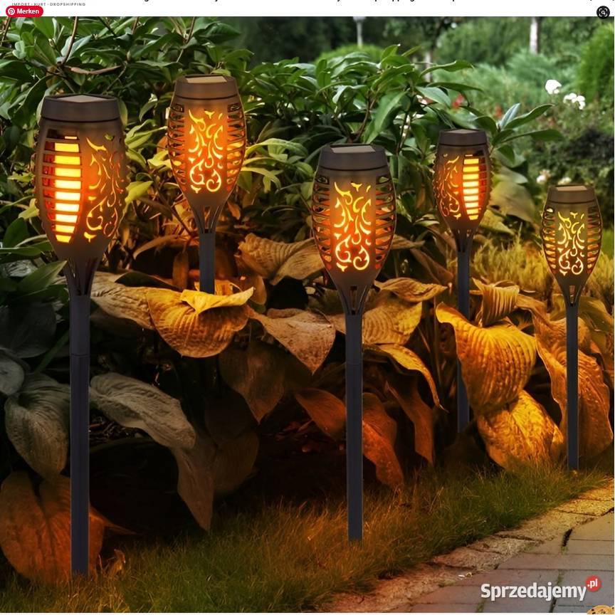 Lampa Solarna LED Ogrodowa Efekt Żywego Aleksandrów