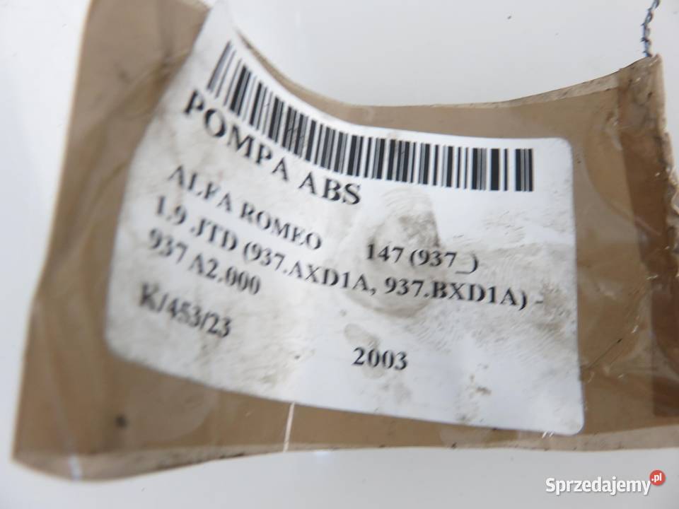 POMPA ABS ALFA ROMEO 147 0265224095