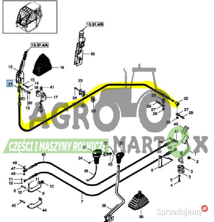 85808053 LINKA HAMULCA RĘCZNEGO LM L3000 CNH Wichrów
