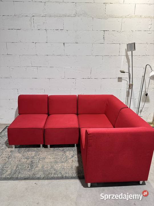 Modułowa sofa narożnik KLEIBER czerwona