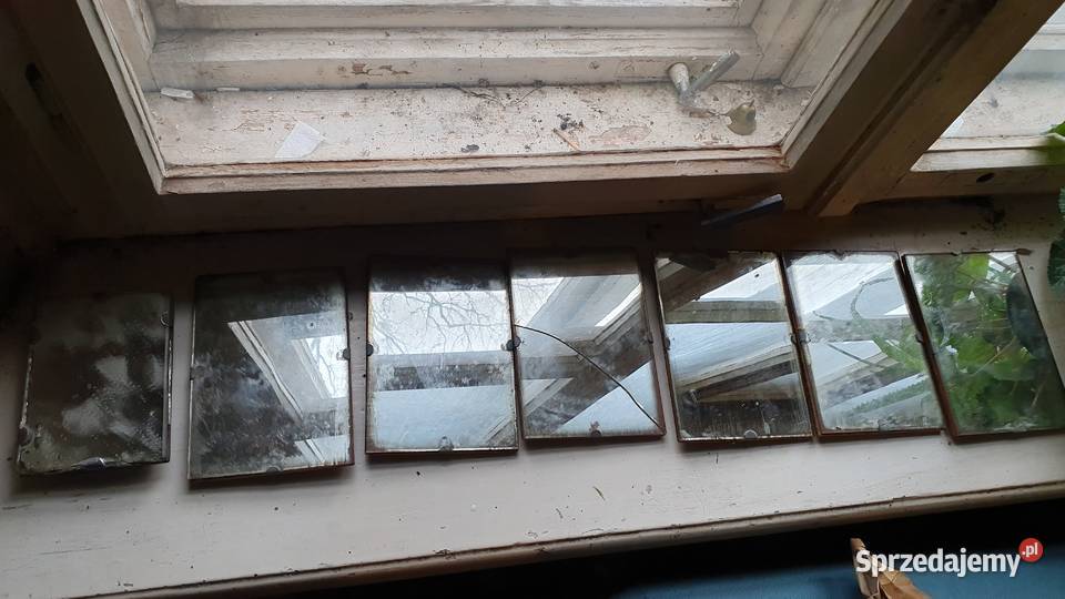 Stare małe lusterka z podpórką stojące PRL