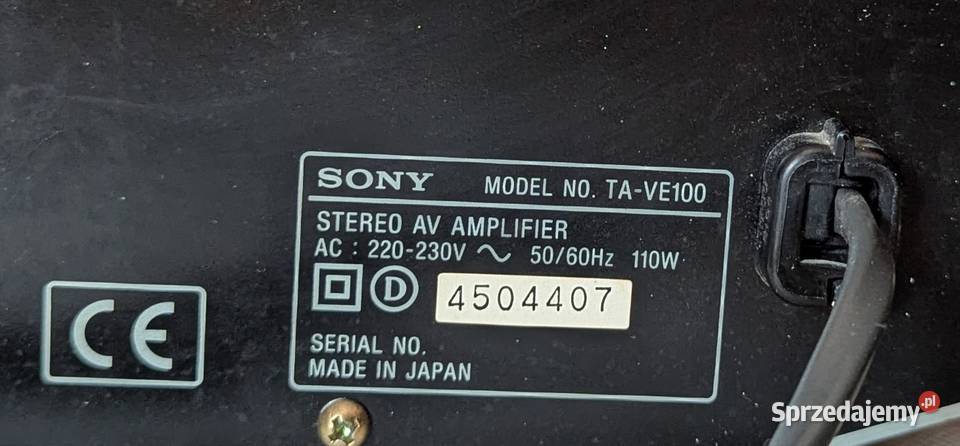 Sony TAVE100 Pioneer SP340 8 wzmacniacz stereo Warszawa