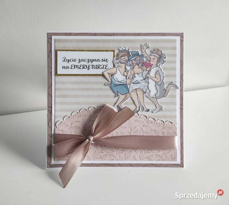 Kartka ręcznie robiona z okazji odejścia na Łódź sprzedam