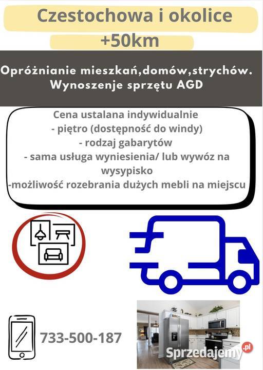 Wywóz mebli itp Częstochowa