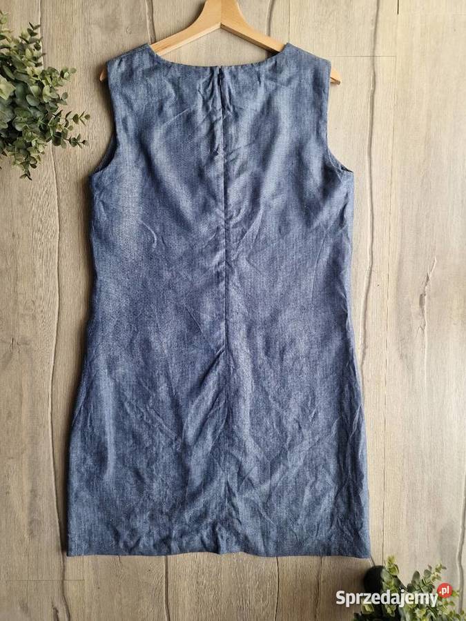 Sukienka Premium jakości 100 len podszewka 100 Rozmiar 40(L)