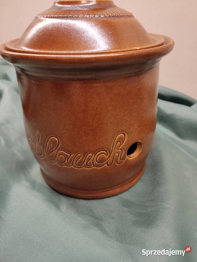 Stary ceramiczny pojemnik na czosnek opolskie Głuchołazy