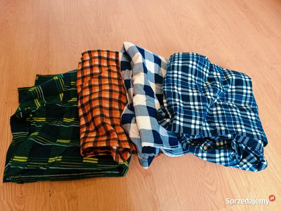 Zestaw Nowych Koszul Flanelowych VINTAGE PRLLata Odzież codzienna Ruda Śląska sprzedam