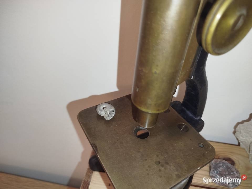 Stary mosiężny mikroskop E Leitz Wetzlar z 1904 Szczecin