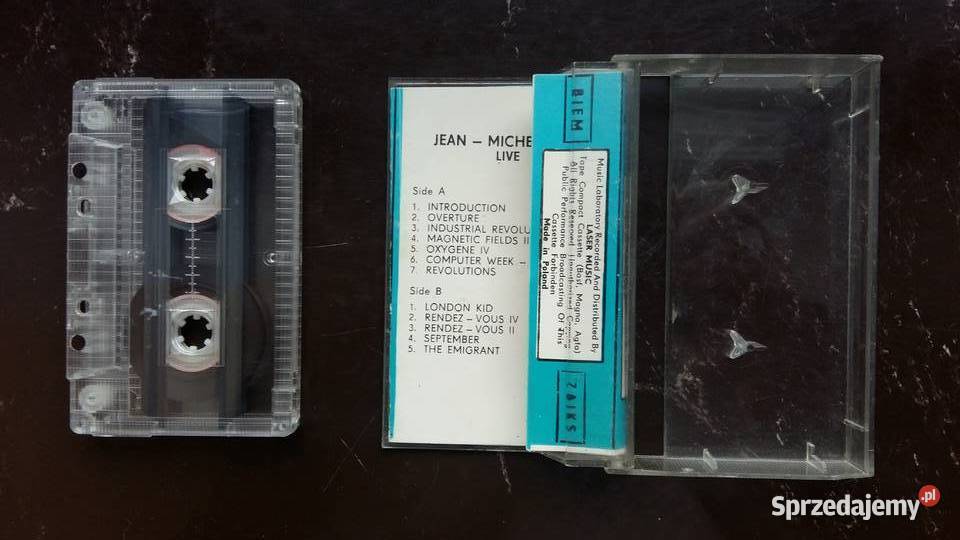 Kaseta magnetofonowa Jean Michael Jarre Live podlaskie Siemiatycze