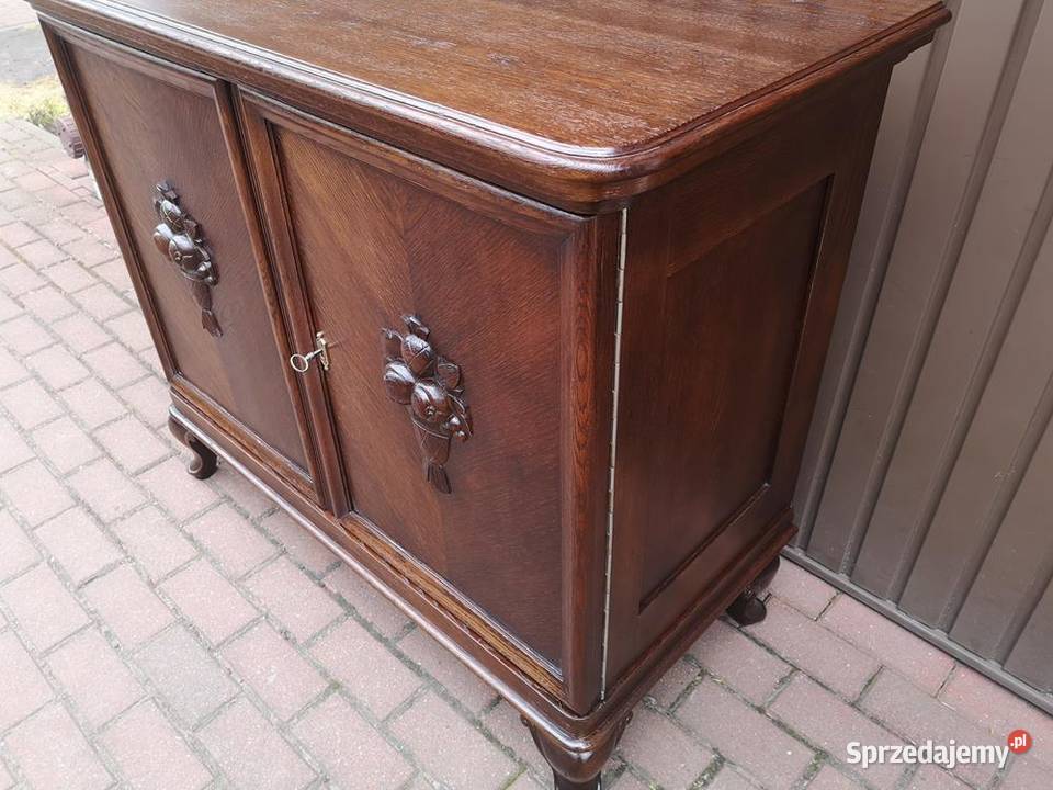 Komoda Pomocnik Dębowa Secesja Okazała Stara wielkopolskie Swarzędz sprzedam