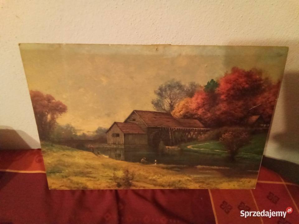 Robert Wood litografie Młyn i wczesna wiosna Warszawa