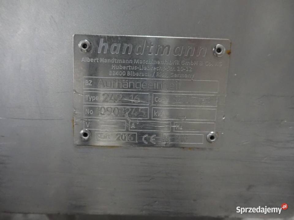 Handtmann VF 830 ALSystem 2280124216 Nadziewarka Krotoszyn sprzedam