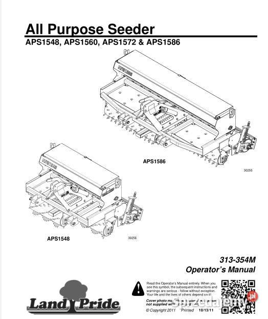 Land Pride APS1548 APS1586 Instrukcja obsługi Motoryzacja Kielce