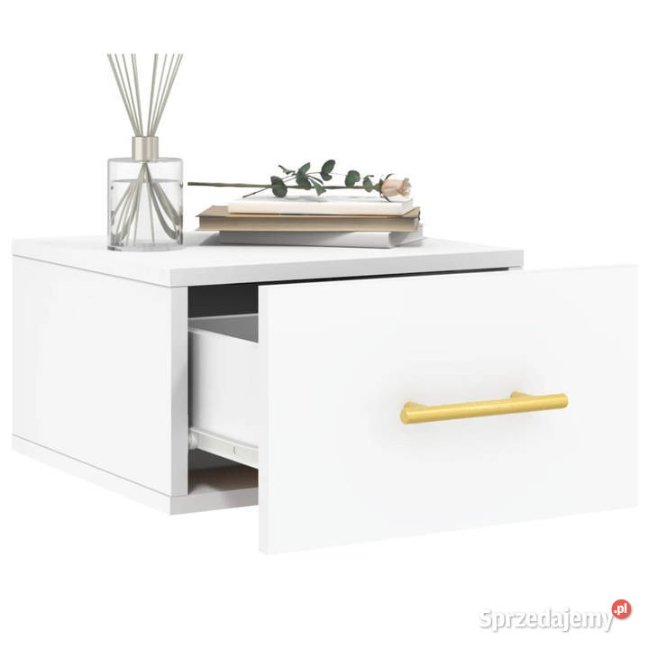 Wiszące szafki nocne 2 białe 35x35x20 WM829789