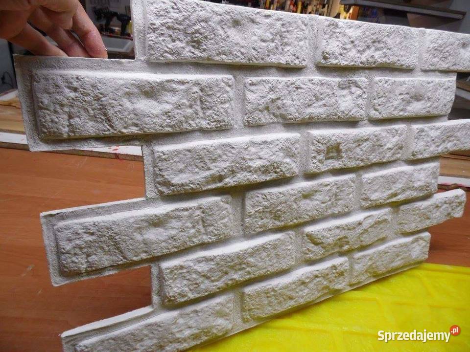 Panel białej cegły z fugą cegiełka cegła stara