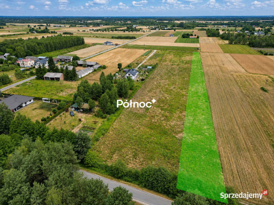 Działka jeziorem Kunów 4350 m