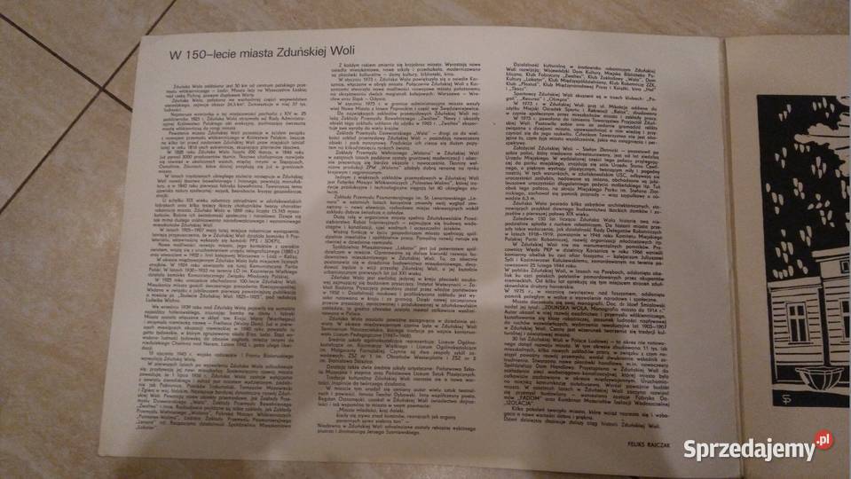 PRL Zduńska Wola grafika album lata 70 Sieradz