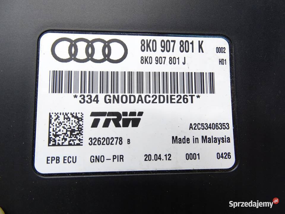 MODUŁ STEROWNIK HAMULCA RĘCZNEGO AUDI A5 8T A4
