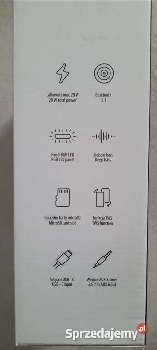 FOREVER Sonicwave przenośny głośnik LED warmińsko-mazurskie Ełk