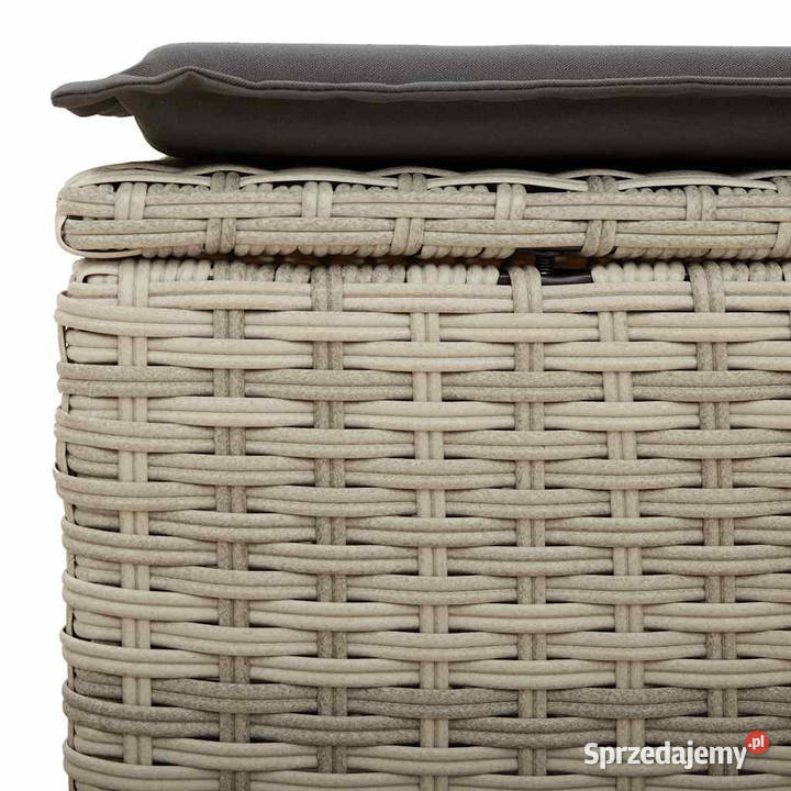 2cz sofa ogrodowa z poduszkami jasnoszary rattan Warszawa