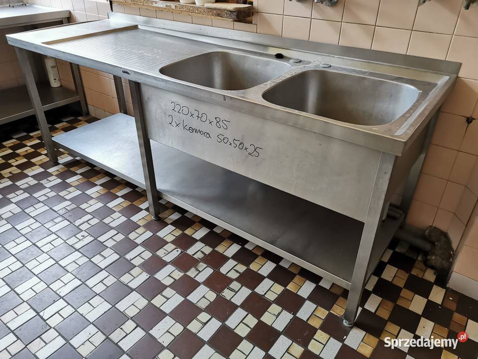 Zlew 2komorowy 220x70x85 komora 50x50x25 wielkopolskie Krotoszyn