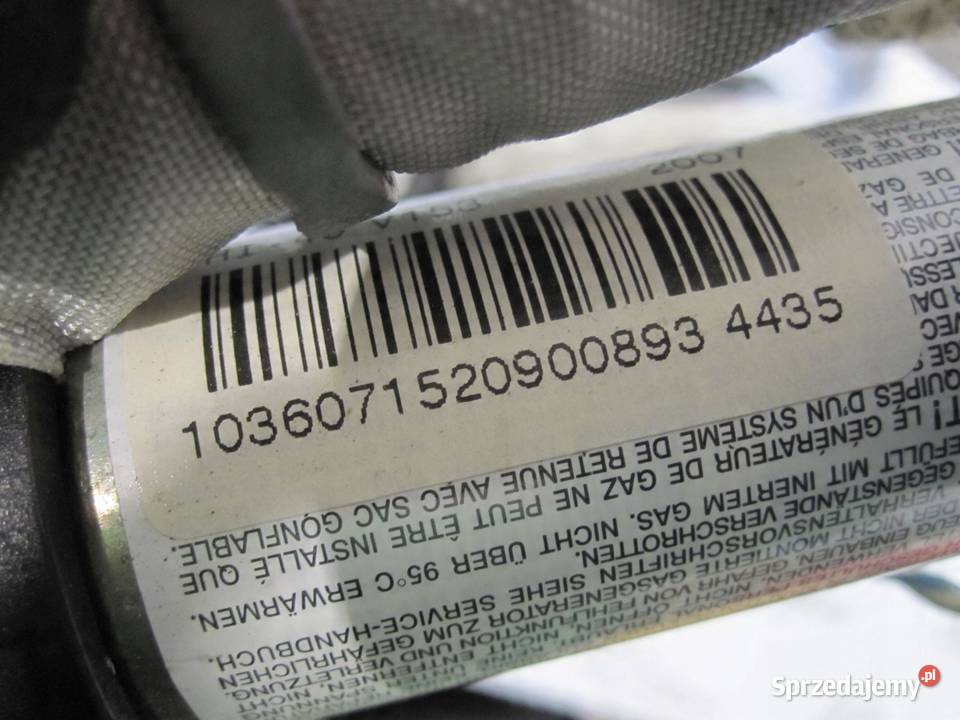 BMW E81 E87 LIFT 07r kurtyna prawa 85707587008N Poduszki powietrzne