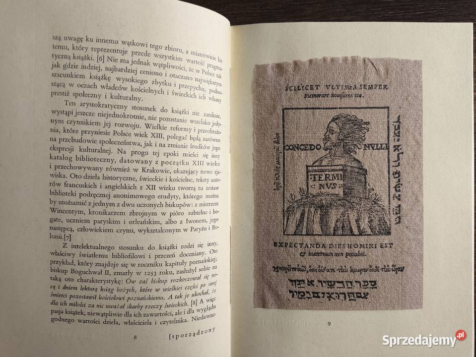 O godności książki w Polsce Aleksander Gieysztor Warszawa