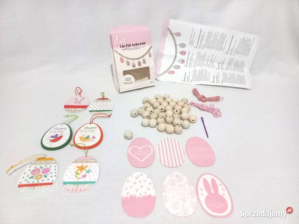 Girlanda wielkanocna DIY drewno kpl NOWE Białystok sprzedam