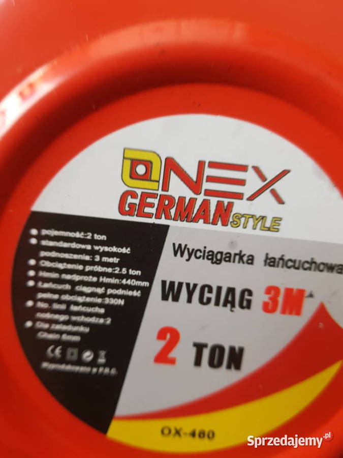 Wyciągarka łańcuchowa Onex OX 460 2 tony Głogowa sprzedam