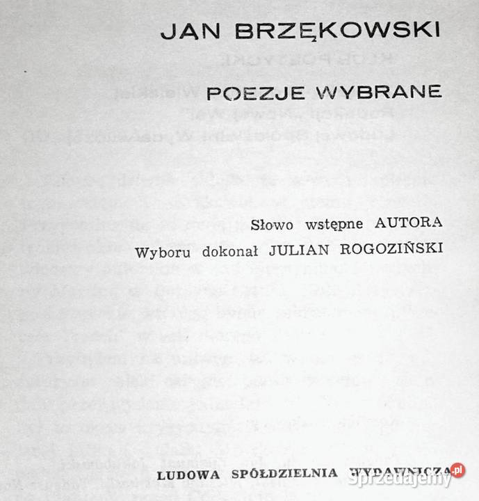 Poezje wybrane Jan Brzękowski lubelskie Chełm