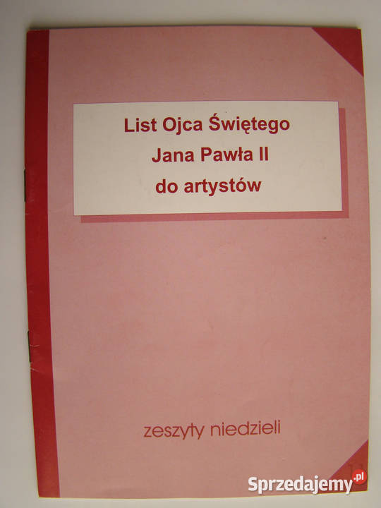 List Ojca Świętego do artystów