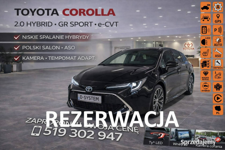 Toyota Corolla Executiv 2021r Salon Polska 20 czujnik martwego pola Białystok