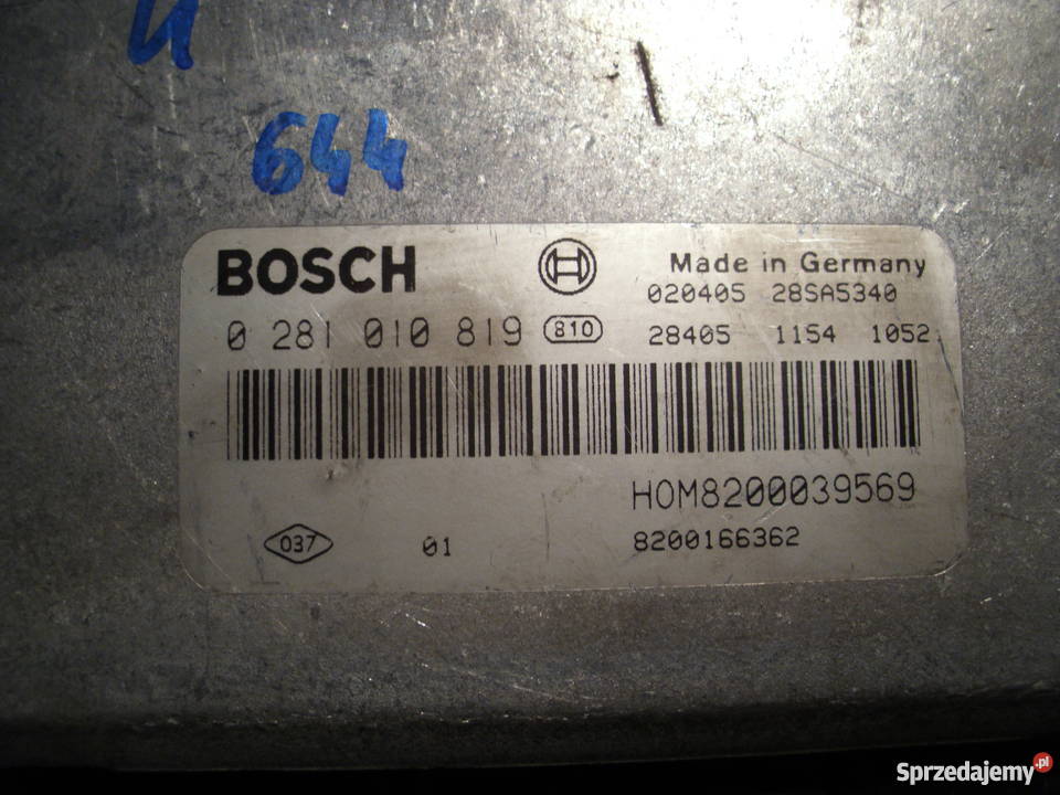 Renault MEGANE SCENIC 19DCI sterownik BOSH dolnośląskie Lubin