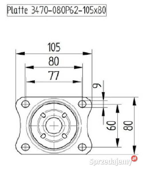 Koła skrętne z poliamidu 125 mm 3477UOJ125P62 małopolskie Kamionna