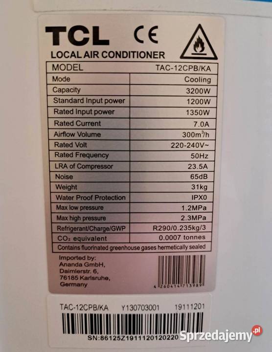 Mobilny klimatyzator DeLonghi ECO Warszawa