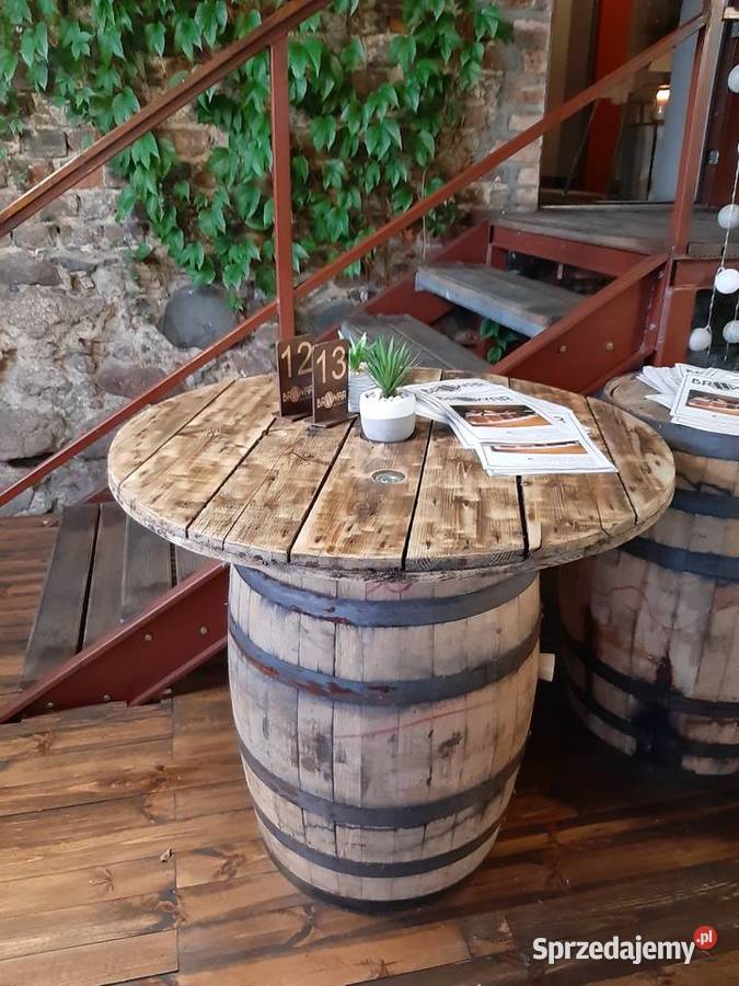 Blat na stół drewniany loft okrągły talerz 70 Tczew