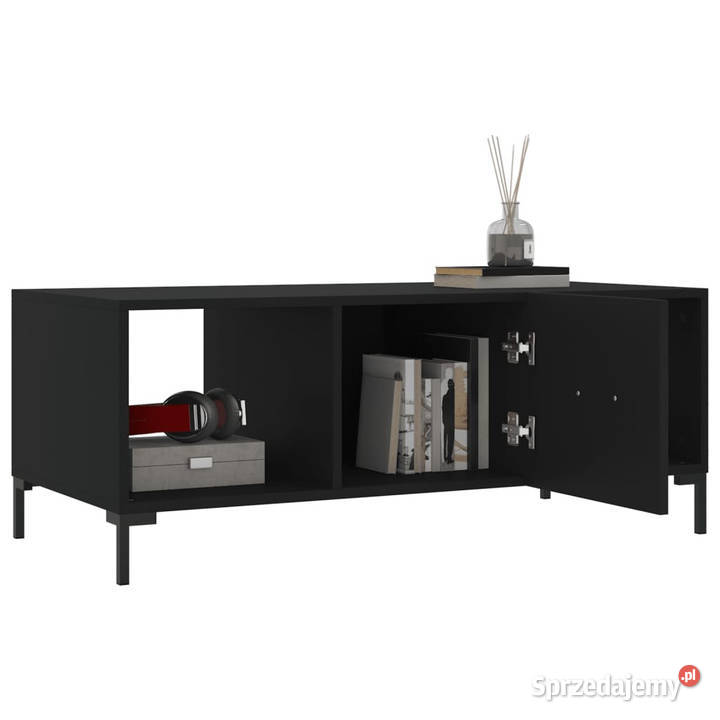 Stolik kawowy czarny 102x50x40 materiał Warszawa
