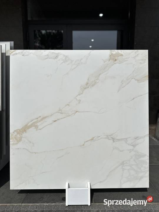 Płytka Marshall Gold 120x120 Satyna GAT I marmur Wykończenie Opoczno