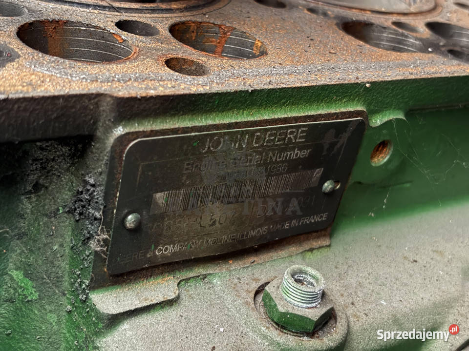 John Deere 6175R 6068HL507 Silnik Blok Części Jastrzębniki