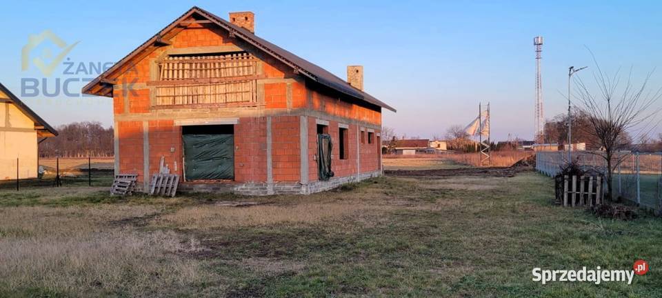 Sprzedam parterowy dom z poddaszem użytkowym w wolnostojący mazowieckie Młodzieszyn