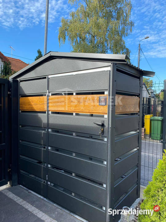 Wiata śmietnikowa 15x05m antracyt drewnopodobny Altany i wiaty Zielona Góra