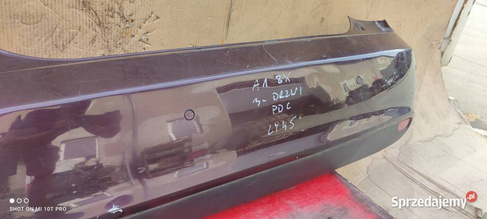 ZDERZAK TYŁ AUDI A1 8X 3DRZWI LY4S PDC KOMPLET Przystajń