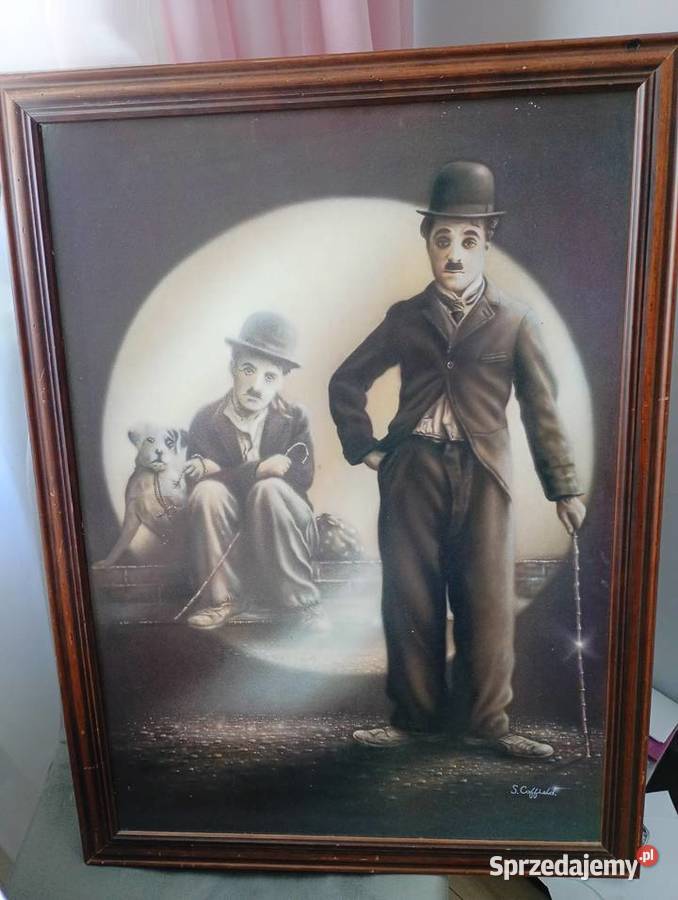 Duży obraz reprodukcja zdjęcia Charlie chaplin Suwałki