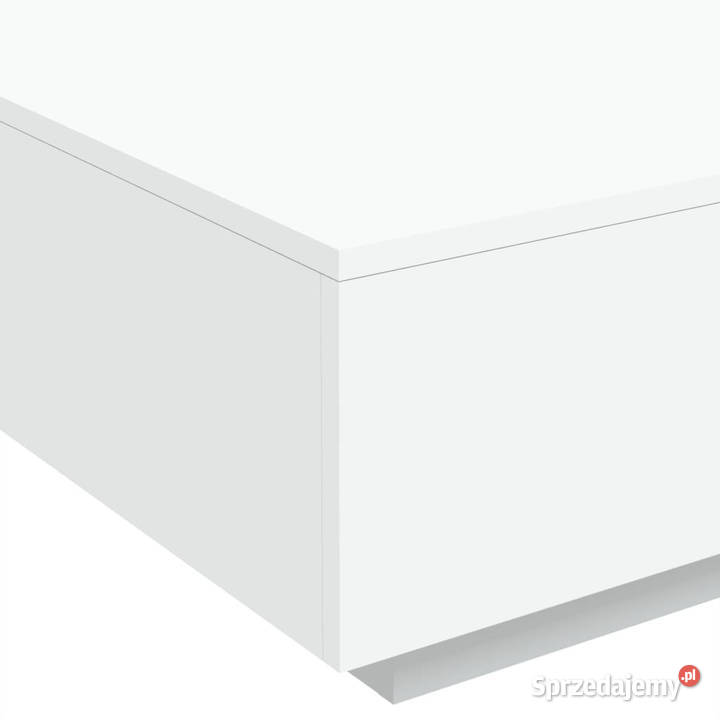 Stolik kawowy z oświetleniem LED biały 80x80x31 Stoły