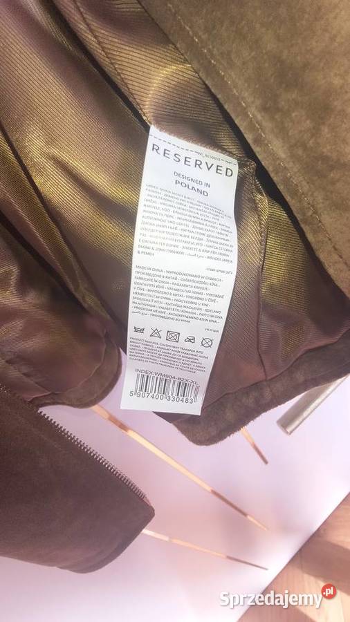 Skórzana zamszowa ramoneska Reserved 42 Rozmiar 42(XL) Warszawa