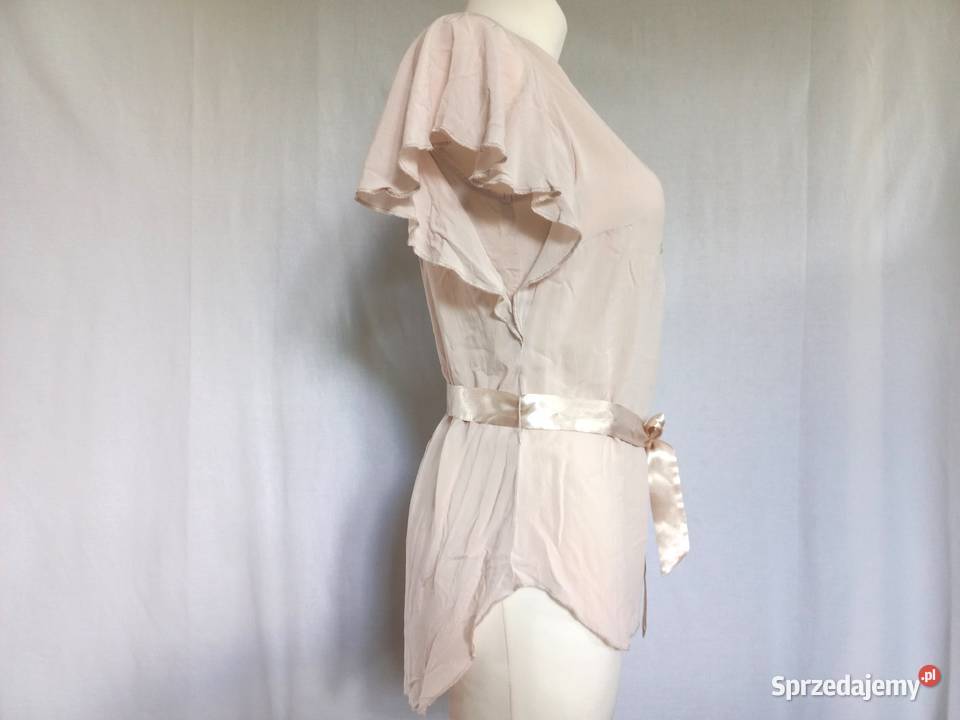 Bluzka beżowa Letnia PASEK r 38 wiskoza NOWA Białystok sprzedam
